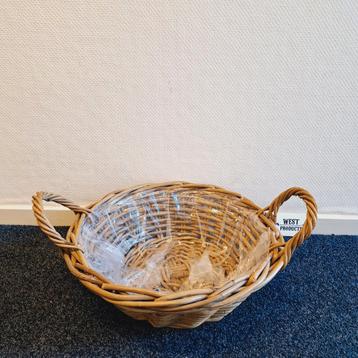 Rieten Bloemenmand (38 cm) beschikbaar voor biedingen