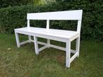 Witte tuinbank, Ophalen, Gebruikt, Hout