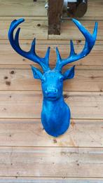Decoratie hertenhoofd blauw, Huis en Inrichting, Woonaccessoires | Wanddecoraties, Ophalen of Verzenden, Zo goed als nieuw