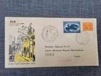 First KLM flight envelop Amsterdam - Tunis 1959 - openingsvl, Postzegels en Munten, Nederland, Beschreven, Ophalen of Verzenden