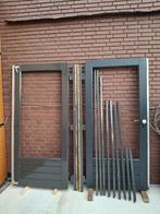 Deur  dubbel Meranti incl hang en sluitwerk, Doe-het-zelf en Verbouw, Deuren en Horren, Ophalen, Gebruikt, 120 cm of meer, Buitendeur