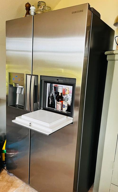 Amerikaanse koelkast Samsung 359 ltr koeling + 184 ltr vries, Witgoed en Apparatuur, Koelkasten en IJskasten, Gebruikt, Met aparte vriezer