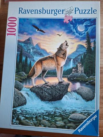 Ravensburger puzzel 1000 stukjes Huilende wolf beschikbaar voor biedingen