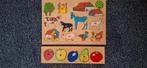2 Houten (peuter) puzzels, 2 tot 4 jaar, Gebruikt, Ophalen of Verzenden, Van hout