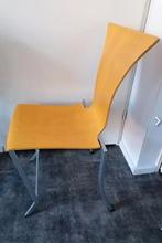 80 er jaren vintage design stoelen, Ophalen, Gebruikt, Blauw, Hout