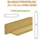 Blokhutprofielen  diverse houtsoorten, Doe-het-zelf en Verbouw, Hout en Planken, Nieuw, Plank, 25 tot 50 mm, 300 cm of meer
