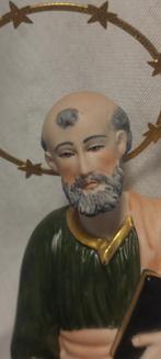 425 Prachtig beeld van de Heilige Petrus - porselein, Ophalen of Verzenden, Zo goed als nieuw, Beeld(je), Christendom | Katholiek