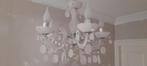 Kroonluchter van wit glas, Ophalen, Gebruikt, Glas