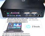 HP HSTNN-i10x Advanced Docking Station +230W Adapter Zbook, HP Hewlett Packard, Docking station, Harde schijf, Nieuw