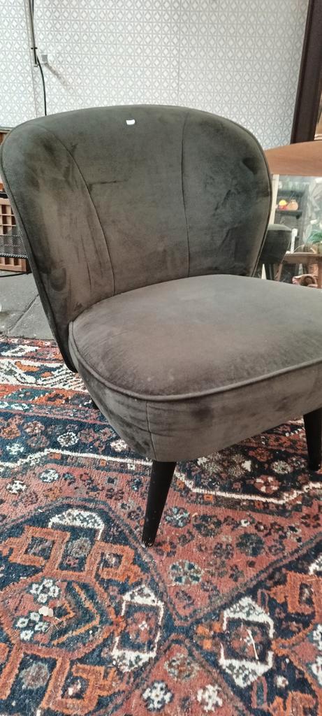 Leuke donkergroene fateuil van Woood, Huis en Inrichting, Fauteuils, Zo goed als nieuw, Stof, 50 tot 75 cm, Minder dan 75 cm, Ophalen