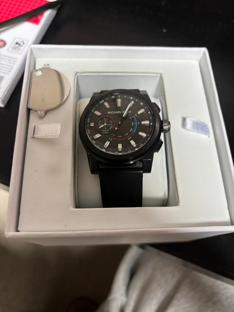 Michael Kors Hybrid Smartwatch, Sieraden, Tassen en Uiterlijk, Smartwatches, Ophalen, Zo goed als nieuw, Zwart, Android