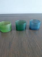 O76 3 theelichthouders Ikea, Overige materialen, Ophalen of Verzenden, Zo goed als nieuw, Groen