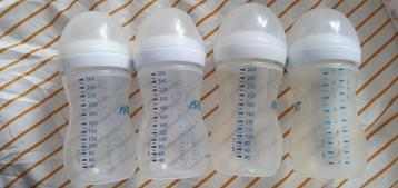 4x 260ml babyfles +7x flesspeen (Philips Avent Natural) beschikbaar voor biedingen