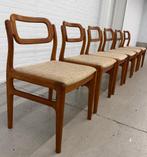6 stoelen Johannes Andersen voor Uldum Møbelfabrik, Huis en Inrichting, Ophalen, Bruin, ., .