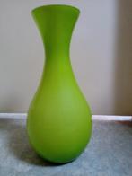 grote Lime groen glazen vaas / vloervaas / vloer vaas, Ophalen of Verzenden, Minder dan 50 cm, Groen, Glas