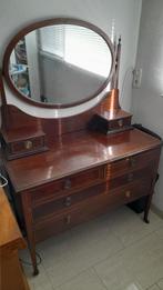 Antieke Edwardian kaptafel ca 1900 kantel spiegel mahonie, Antiek en Kunst, Ophalen