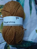 1 bol wol, lichtbruin met glitter, Hobby en Vrije tijd, Ophalen of Verzenden, Nieuw, Breien of Haken, Wol of Garen
