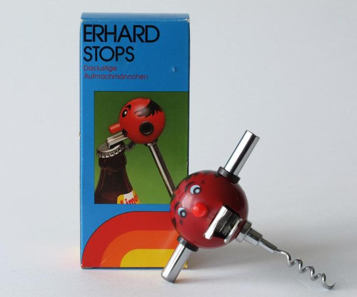 Vintage opener / kurkentrekker - Erhard Stops - retro design, Verzamelen, Retro, Huis en Inrichting, Ophalen of Verzenden