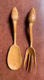 Handgesneden houten slabestek, Huis en Inrichting, Ophalen of Verzenden, Hout