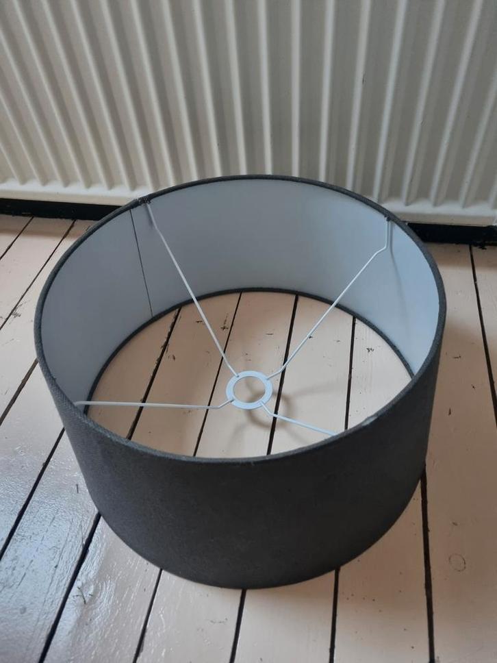 Grijze lampenkap, Huis en Inrichting, Lampen | Lampenkappen, Nieuw, Minder dan 25 cm, Rond, Grijs, Ophalen of Verzenden