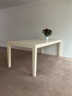 Grote cremewitte eettafel - 8 personen, Huis en Inrichting, Tafels | Eettafels, Ophalen, Overige materialen, Gebruikt, 100 tot 150 cm