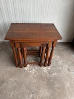 Eiken bijzettafel set 3 stuks, 45 tot 60 cm, Ophalen of Verzenden, RAHandel, Renshilbers@gmail.com