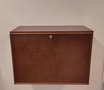 Vintage houten hang kastje wandkastje zwevend, Huis en Inrichting, Kasten | Buffetkasten, Gebruikt, Met klep(pen), Mid century modern