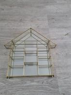 Messing spiegel vintage wandvitrekastje, Huis en Inrichting, Ophalen, Zo goed als nieuw