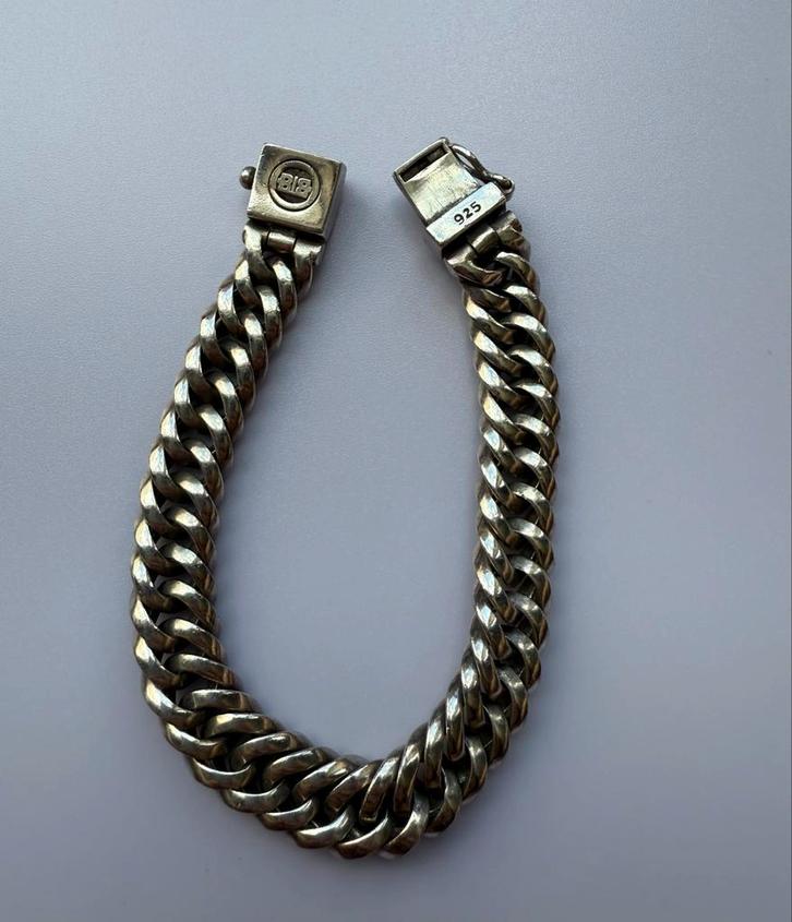 Buddha to buddha chain small armband, Sieraden, Tassen en Uiterlijk, Armbanden, Zo goed als nieuw, Zilver, Ophalen of Verzenden