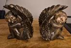 Twee Engelenbeeldjes - Decoratief, Tuin en Terras, Tuinbeelden, Ophalen, Gebruikt, Beton, Engelenbeeld