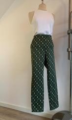 Maliparmi slim fit pantalon broek print groen beige L/40, Maat 38/40 (M), Verzenden, Zo goed als nieuw, Maliparmi