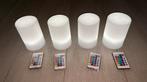 4 lampjes op batterijen met afstandbedingen, Led-lamp, Minder dan 30 watt, Zo goed als nieuw, E27 (groot)