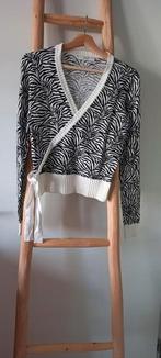 ANNA VEST/TRUI ZWART/WIT V HALS MT 36 S, Anna, Zwart, Ophalen of Verzenden, Zo goed als nieuw