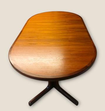 Deense vintage jaren teak uitschuifbare eettafel 205cm  beschikbaar voor biedingen