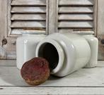 Set van drie Lab Lagny grès mosterdpotten zandkleurig, Ophalen of Verzenden