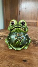 Leuke vintage aardewerk theelichthouder kikker, Ophalen, Keramiek of Aardewerk