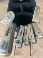 Golfset met tas, 3 wiels trolley, Cobra putter en houten 3., Sport en Fitness, Golf, Ophalen, Gebruikt, Golfkar, Overige merken