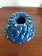 Antieke puddingvorm blauw met stipjes Beiers aardewerk, Ophalen of Verzenden