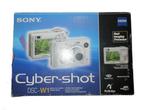 Sony Cyber-shot DSC-W1 in Doos (Zilver, Getest), Audio, Tv en Foto, Fotocamera's Digitaal, Compact, Ophalen of Verzenden, Zo goed als nieuw