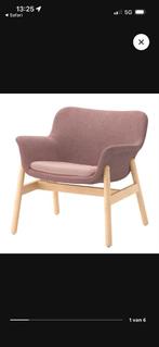 IKEA VEDBO Fauteuil - Oudroze - Zo Goed Als Nieuw, Ophalen, 75 tot 100 cm, Zo goed als nieuw, 50 tot 75 cm
