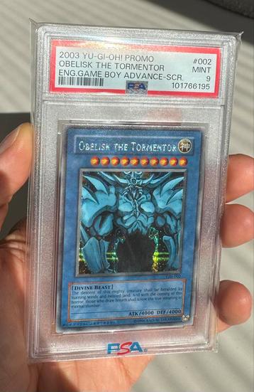 Obelisk The Tormentor Secret Rare GBI-002 PSA 9 graded beschikbaar voor biedingen