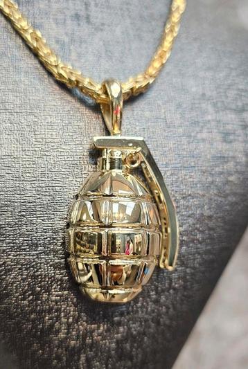 Prachtige Granaat 14k gouden hanger  beschikbaar voor biedingen