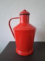 Rode Emaille Kan - Landelijke Brocante waterkan, Ophalen of Verzenden