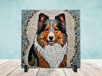 Sheltie Mozaïek tegel incl houder, Ophalen of Verzenden, Nieuw