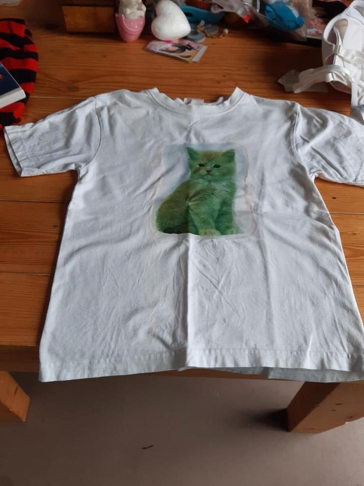 Leuk kinder T-shirt van een poesje, Kinderen en Baby's, Kinderkleding | Maat 140, Gebruikt, Meisje, Shirt of Longsleeve, Ophalen