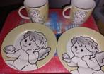 2x engel met ster kop en schotel servies, Huis en Inrichting, Keuken | Servies, Ophalen of Verzenden, Overige stijlen, Kop(pen) en/of Schotel(s)