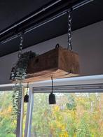 Robuuste Eiken Hanglamp - 2 Fittingen, Ophalen of Verzenden, Nieuw