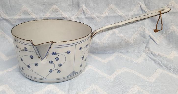 Emaille steelpan, Antiek en Kunst, Antiek | Emaille, Ophalen of Verzenden