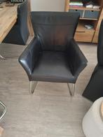 4 zwarte stoelen, Huis en Inrichting, Stoelen, Ophalen, Zo goed als nieuw, Zwart, Leer