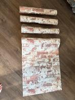 Paul Bergmann  vlies-behang.  Creme/Roodbruin., Ophalen, 10 tot 25 m², Rood, Gemetselde muur structuur.